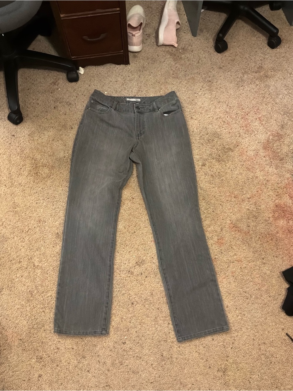 Chico's Gray Straight-Leg Women's Jeans